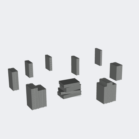 Productfoto Miniatuur Meubels, Inrichting Diorama en Modelbouw 0: In de woonkamer: 9 boeken voor bibliotheek of boekenplank