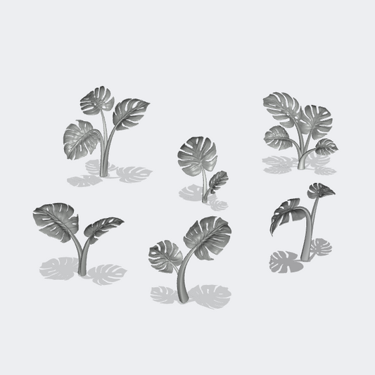 Productfoto Miniatuur Meubels, Inrichting Diorama en Modelbouw 0: Planten en Gewassen: 6 Monstera Planten