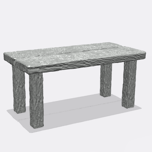 Productfoto Miniatuur Meubels, Inrichting Diorama en Modelbouw 0: Meubels en Inventaris: Tafel 2 - Bierbank voor Keuken en Eetkamer (Ref. 48D)