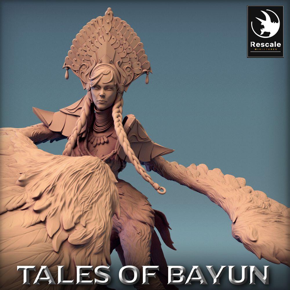 Productfoto Tabletop 28mm Lord of the Print (LotP) 0: Tabletop Miniatuur: Harpyie Harpy Strijder, Harpyen-Matriarch, Gevleugelde Heks, Vogelwezen (24_01_I2)