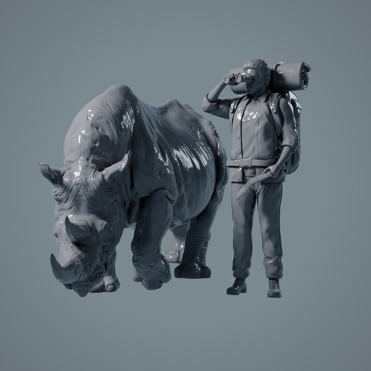 Afrikaans Neushoorn - Dieren van de Savanne (23_02_06)
