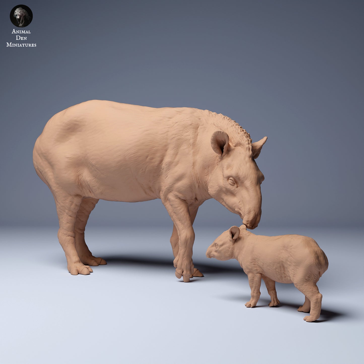 Productfoto Dierfiguur Diorama, Modelbouw: 0: Tapir moeder en jong: Dieren uit Zuid-Amerika