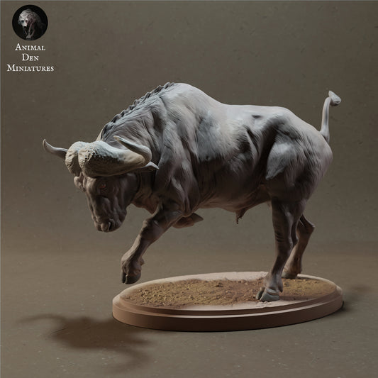 Productfoto Dierfiguur Diorama, Modelbouw: 0: Afrikaanse Buffel agressief - Dieren van de Savanne