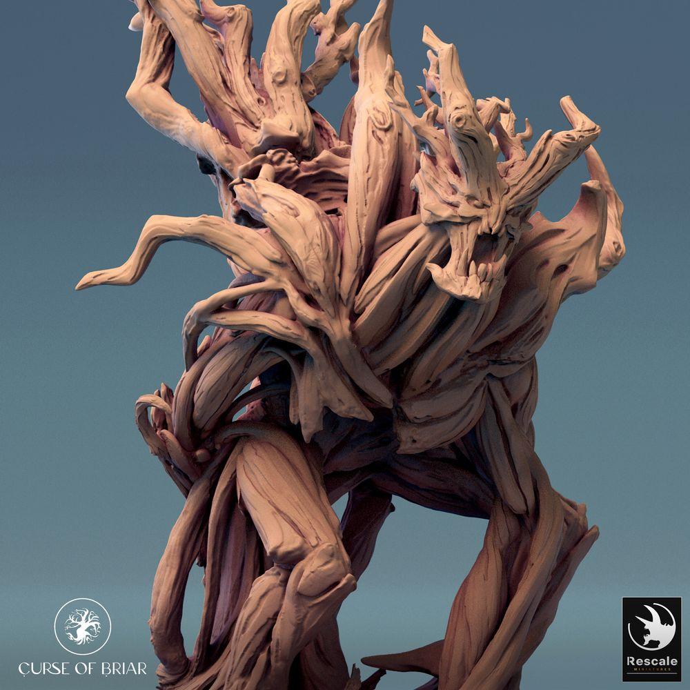 Productfoto Tabletop 28mm Lord of the Print (LotP) 0: Fantasy figuur: Boswachter Boomreus, Wortelgolem Boscreatuur - Lignar Eer (24_07_F2)