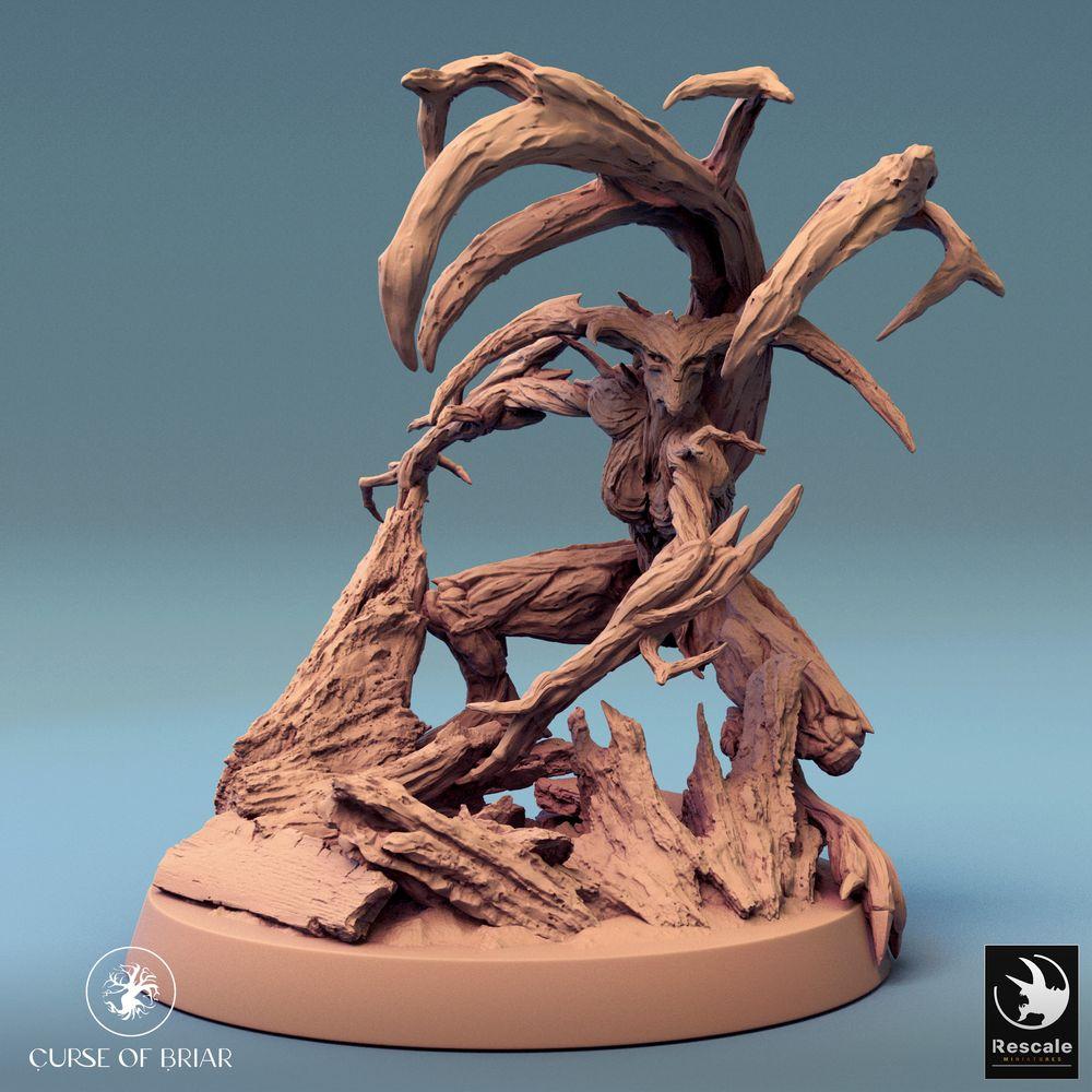 Productfoto Tabletop 28mm Lord of the Print (LotP) 0: Tabletop Miniatuur: Bosgeest-Wachter, Treant met Doornranken, Dryadenvorst (Woodfey Guard) (24_07_A4)