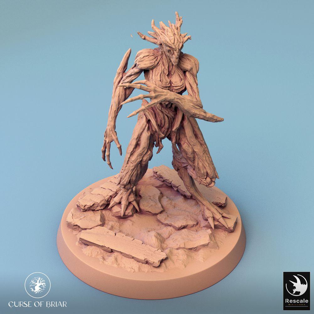 Productfoto Tabletop 28mm Lord of the Print (LotP) 0: Tabletop Miniatuur: Woodfey Boswachter, Houtgolem, Boomcreatuur (24_07_A14)