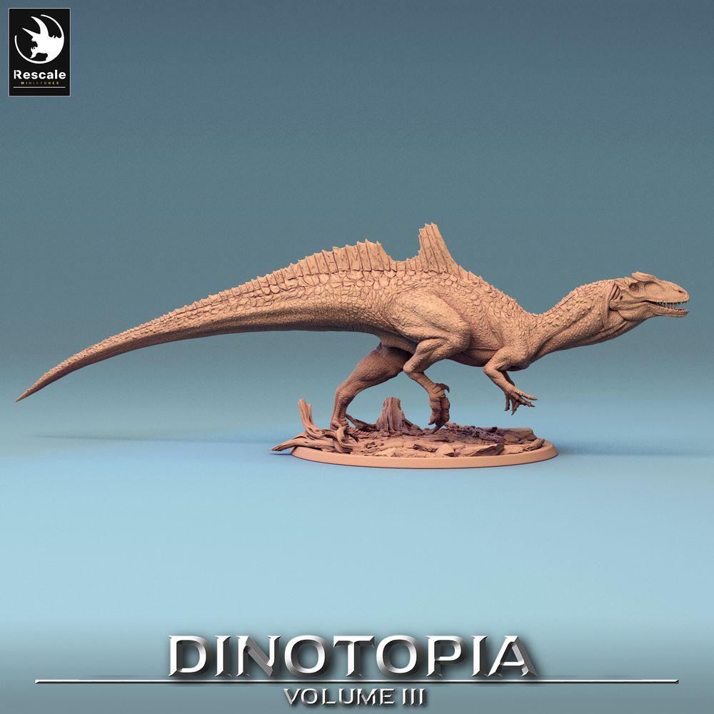 Productfoto Tabletop 28mm Lord of the Print (LotP) 0: Tabletop Miniatuur: Concavenator Roofdinosaurus, Raptor-Beest, Prehistorisch Monster in Stormaanval (24_06_C7)