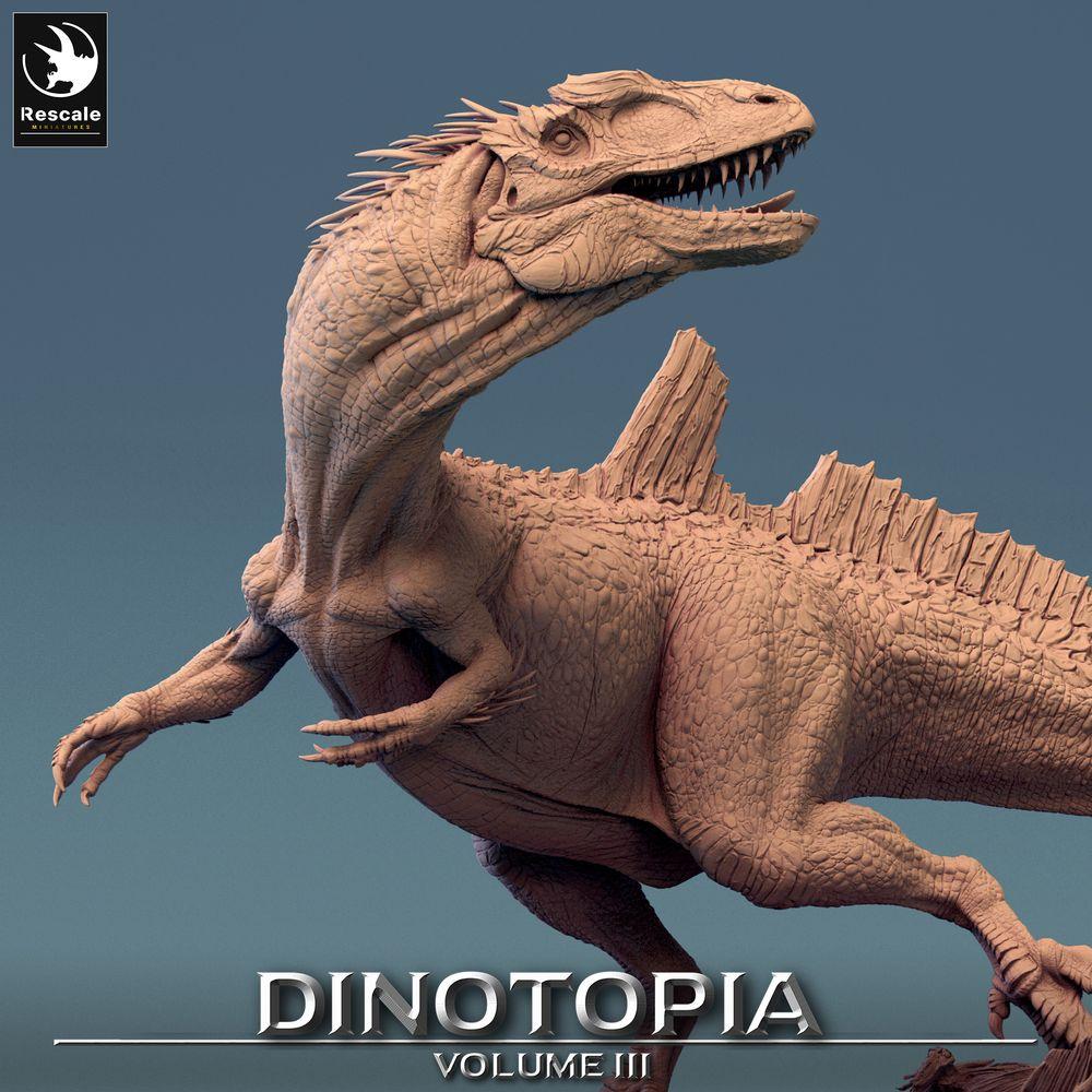 Productfoto Tabletop 28mm Lord of the Print (LotP) 0: Tabletop Miniatuur: Concavenator Raubsaurier, Kamrug-Dinosaurier, Prehistorisch Beest, Baasmonster (24_06_C8)
