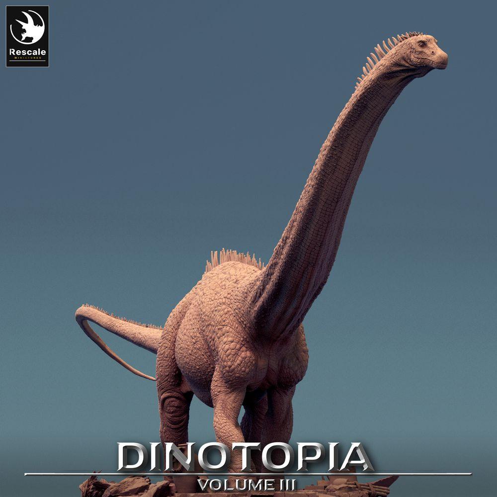 Productfoto Tabletop 28mm Lord of the Print (LotP) 0: Fantasy Figuur: Diplodocus Sauropod - Langehals-Dino, Prehistorisch Kolos, Monsterfiguur en Rijdier (24_06_F2)