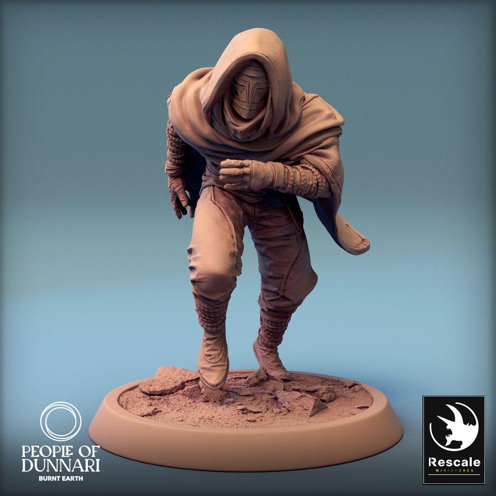 Produktfoto Tabletop 28mm Lord of the Print (LotP) 0: Tabletop Miniatur: Sandweaver Rogue, Wüstennomaden-Assassine und Späher (24_03_H3)