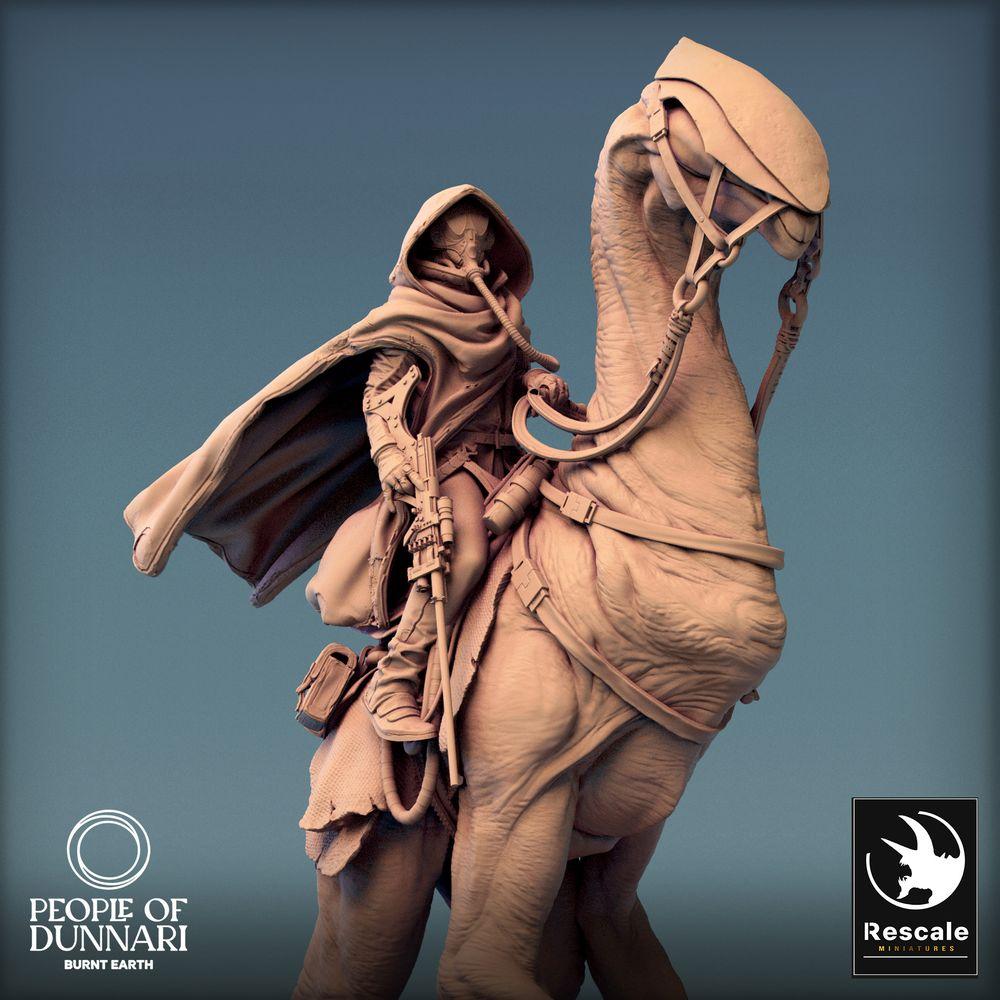 Productfoto Tabletop 28mm Lord of the Print (LotP) 0: Tabletop Miniatuur: Woestijnruiter op Sandstepper, Ondode Scout, Nomadenkavallerie (24_03_J3)