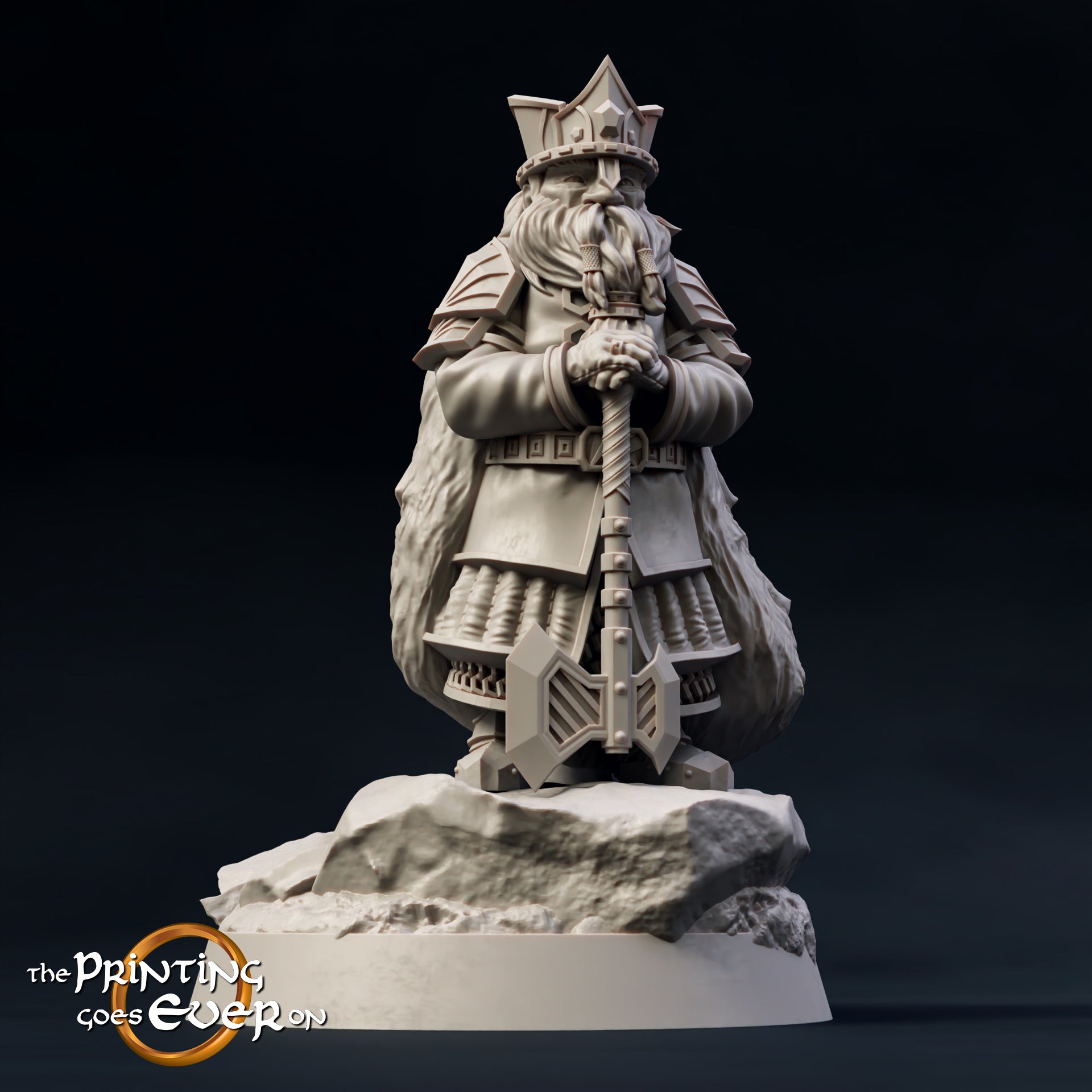 Productfoto Tabletop 28mm The Printing Goes Ever On (TPGEO) 0: Dwergen Koning - Oude Heerser van het Dwergenrijk