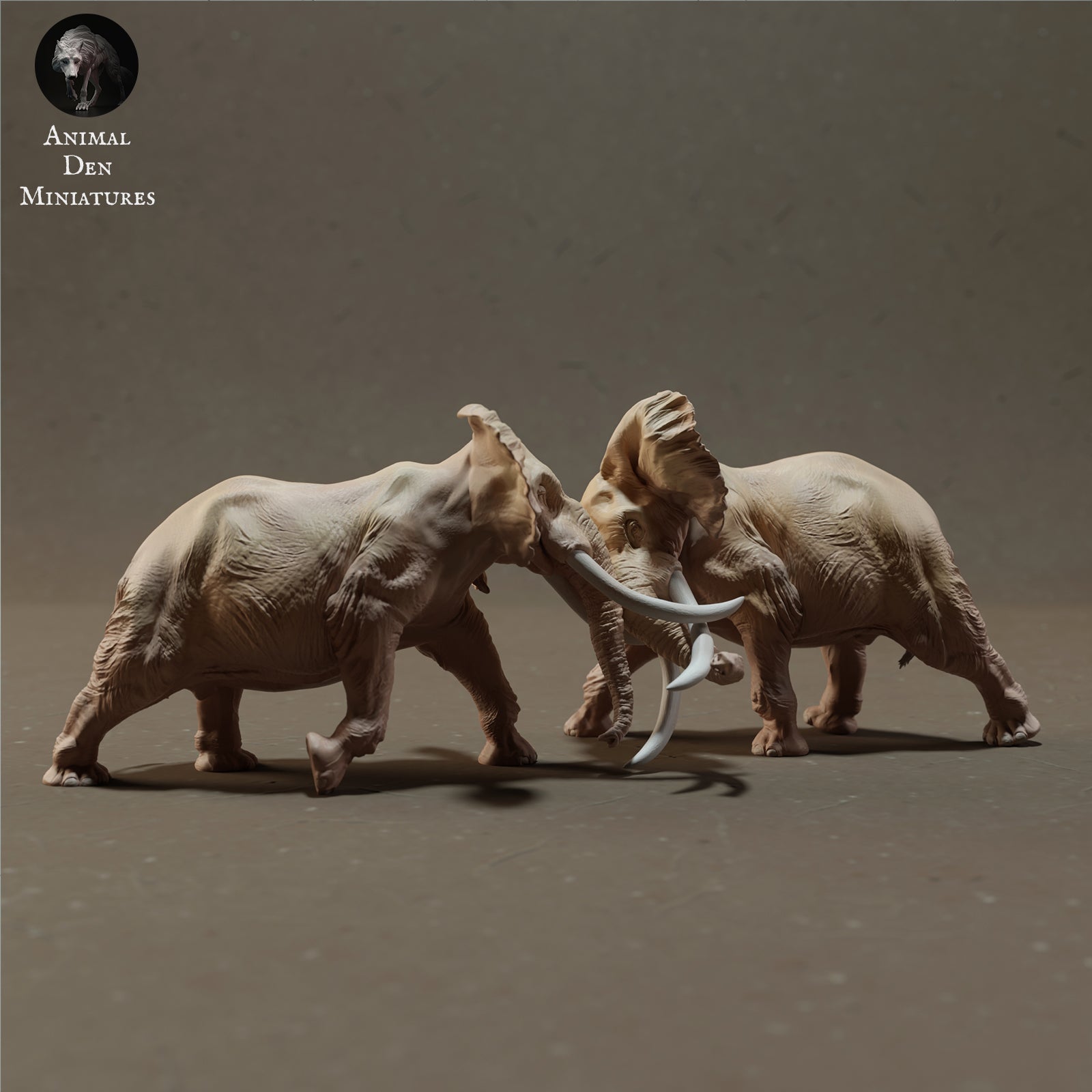 Productfoto Dierfiguur Diorama, Modelbouw: 0: Afrikaanse Olifanten Stieren vechtend - Dieren van de Savanne