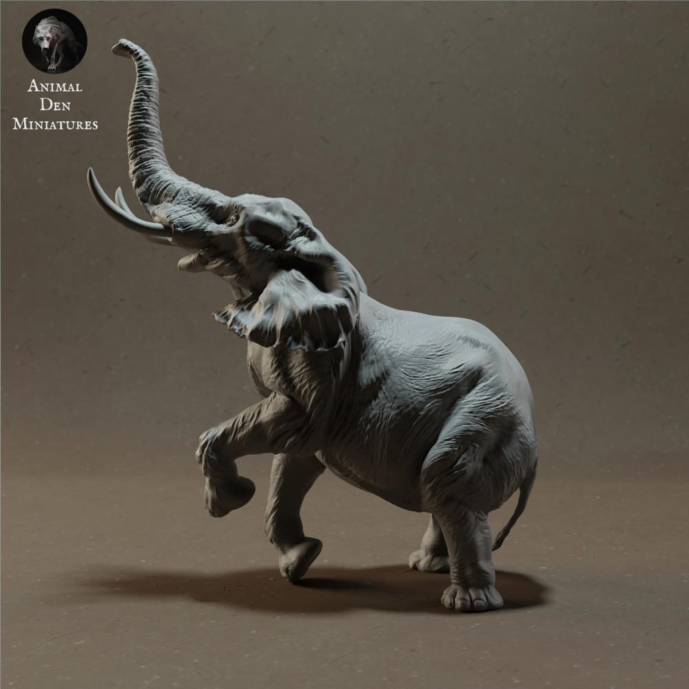 Productfoto 4: Wildtierdierenfiguur: Afrikaanse savanneolifantenstier - staand (23_02_03)