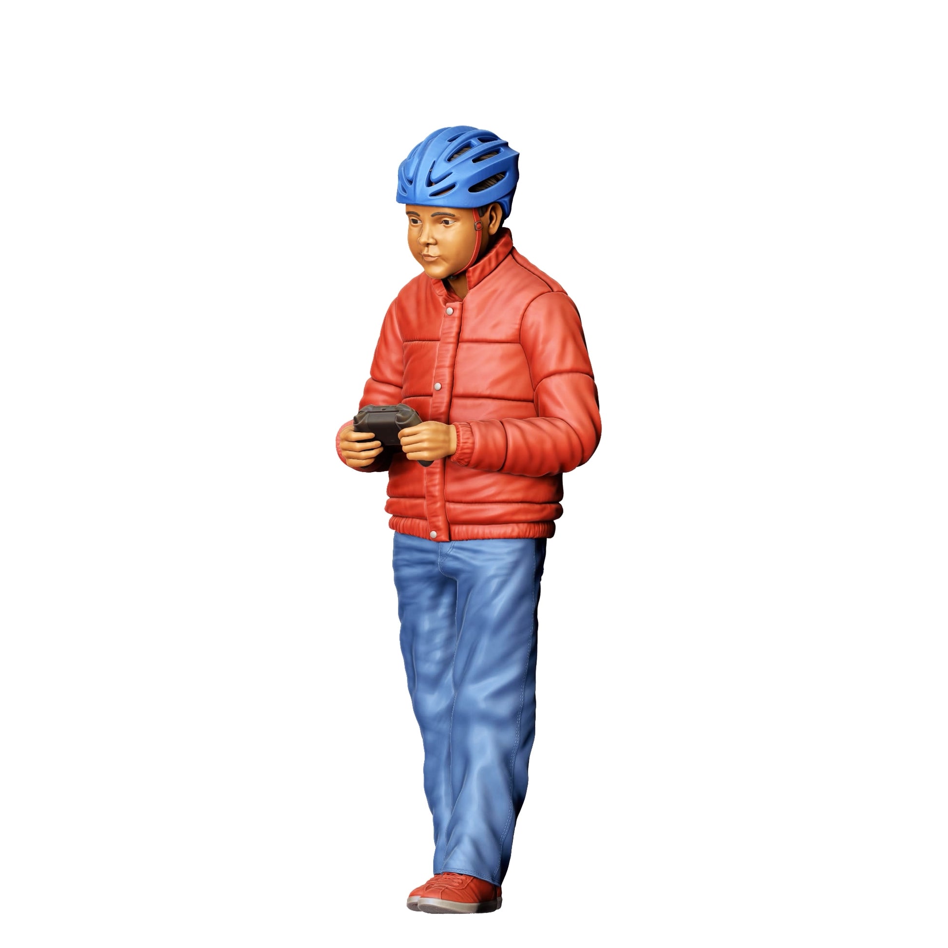 Diorama modelbouw productfoto 0: Speelkind met RC auto D (Ref. Nr. 374)