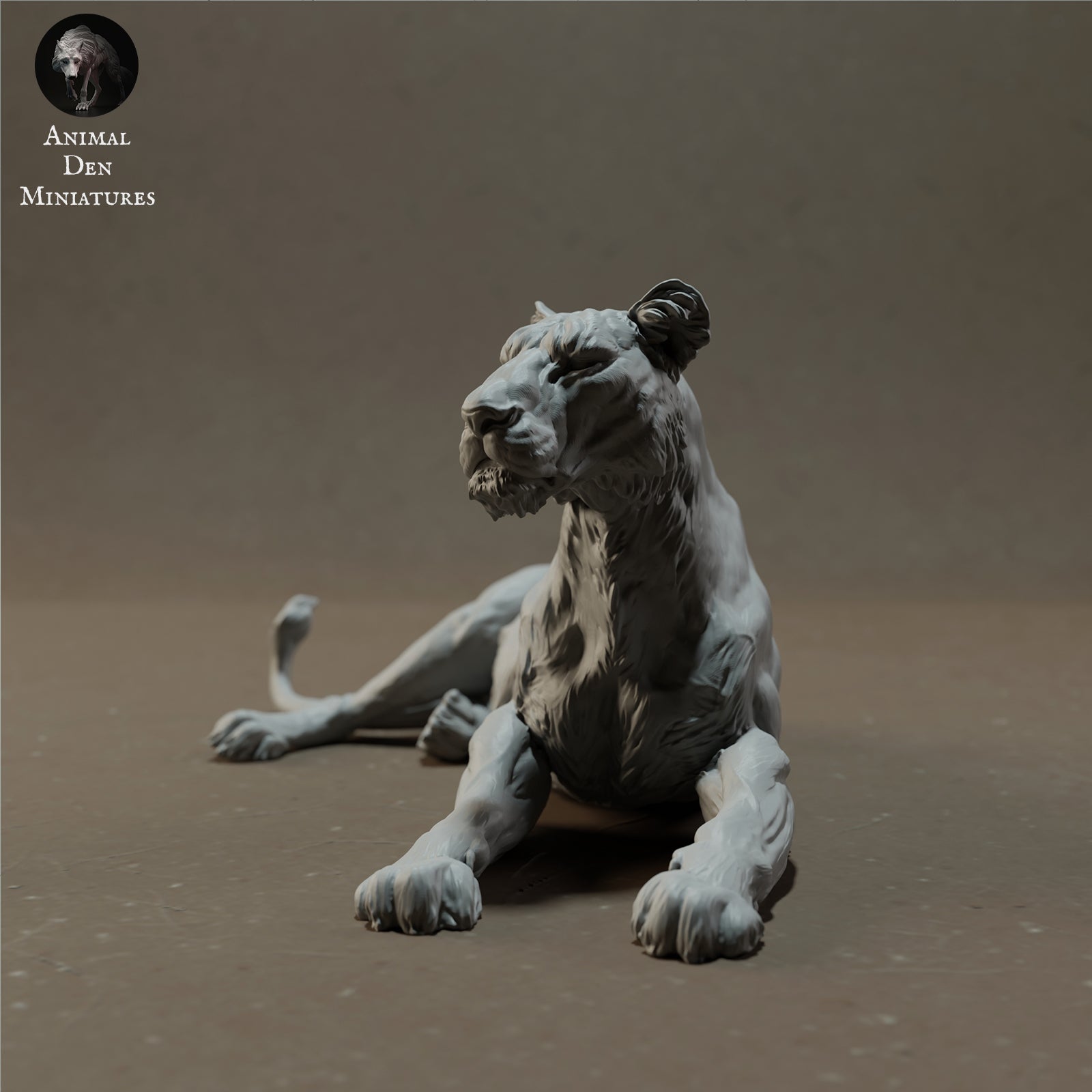 Productfoto Dier Figur Diorama, Modelbouw: 0: Liggende Leeuwin - Dieren van de Savanne