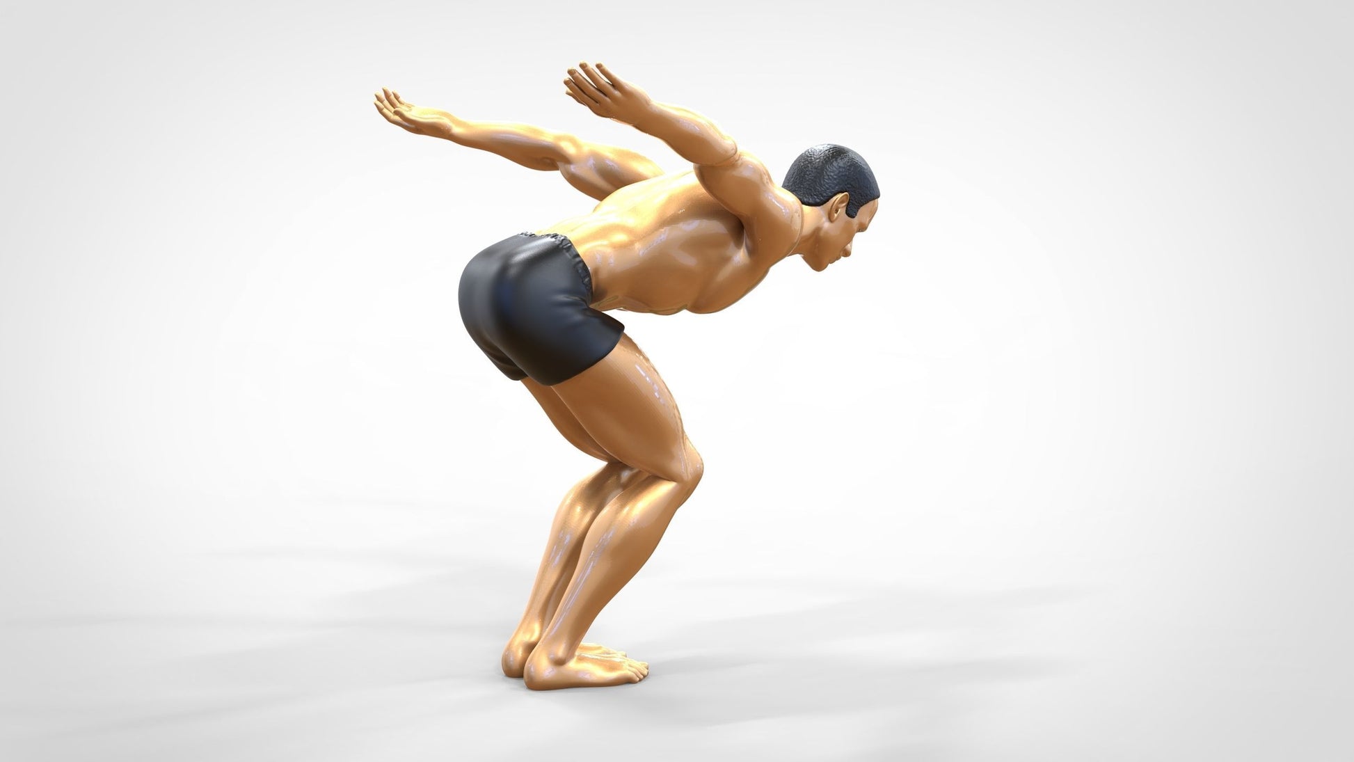 Productfoto 0: Zwemmer: Atleet voor sprong in het zwembad
