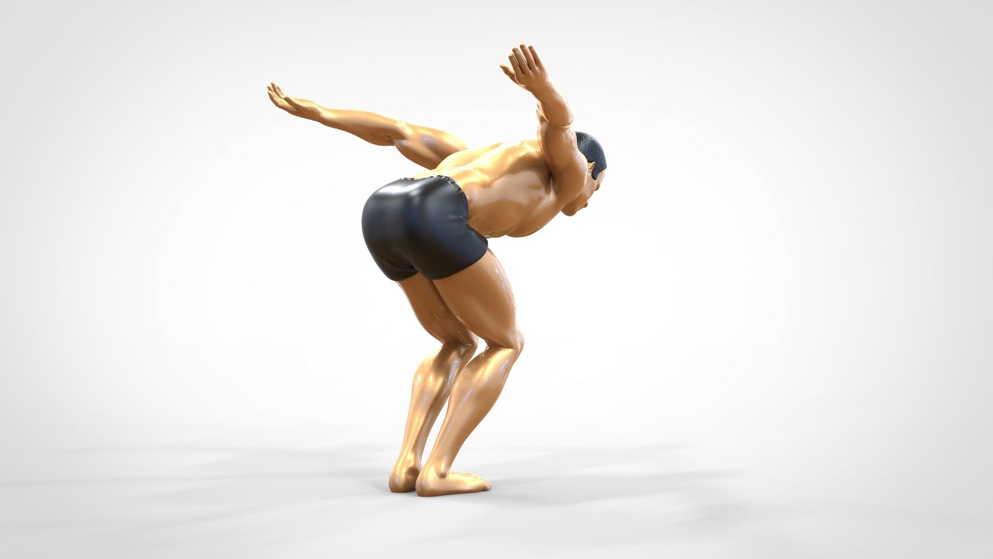 Productfoto 0: Zwemmer: Atleet voor sprong in het zwembad