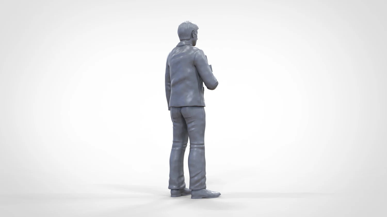 Productfoto Diorama en Modelbouw Miniatuurfiguur: Reportersteam - Reporter met Microfoon