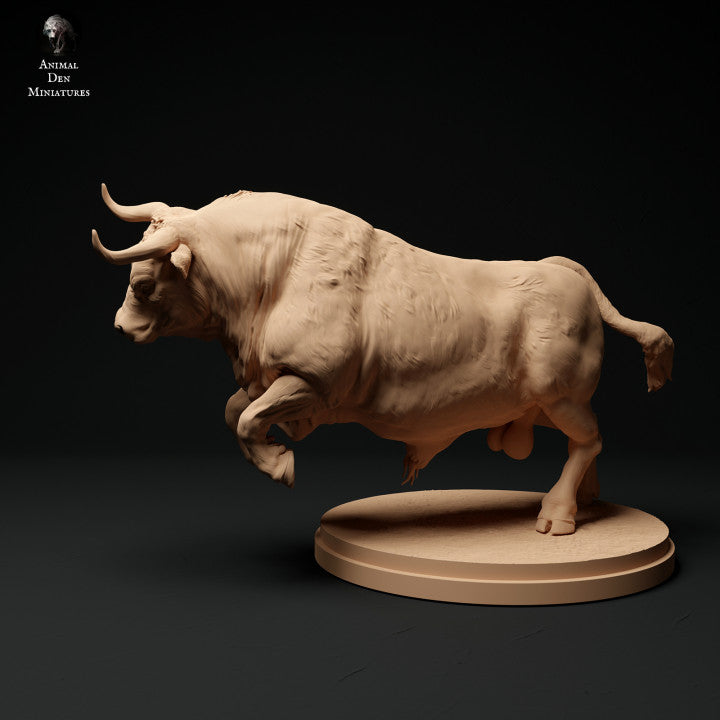 Productfoto Dierfiguur Diorama, Modelbouw: 0: Boerderij Dierfiguur: Razende Stier - Rode Devon Stier