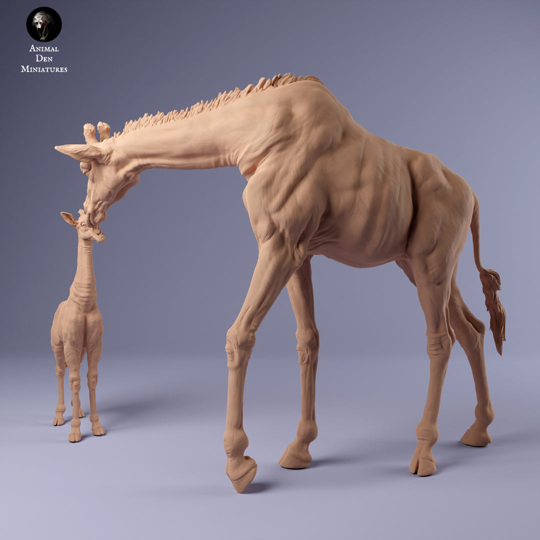 Productfoto Dierfiguur Diorama, Modelbouw: 0: Moeder Giraffe met Jong: Dieren uit Afrika