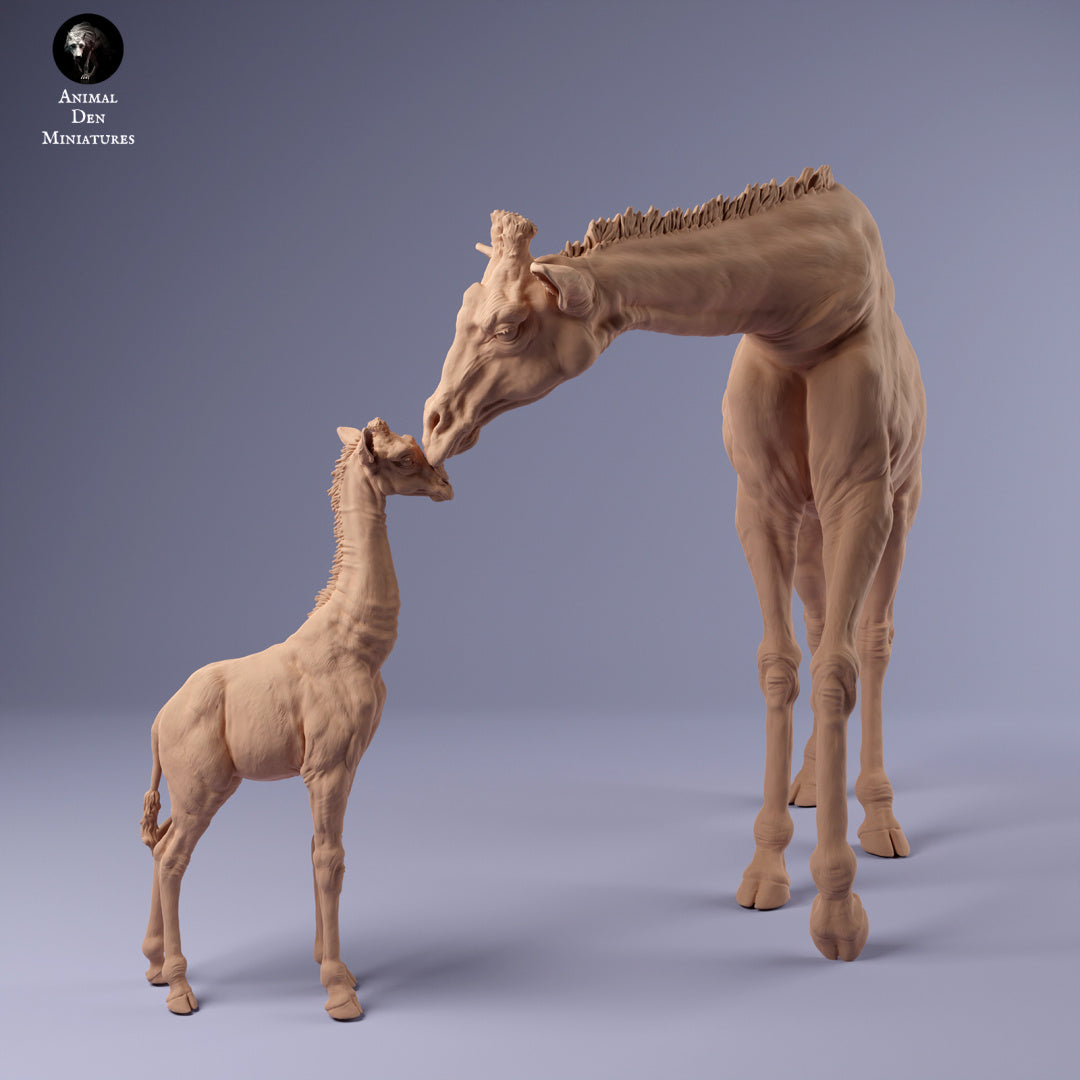 Productfoto Dierfiguur Diorama, Modelbouw: 0: Moeder Giraffe met Jong: Dieren uit Afrika