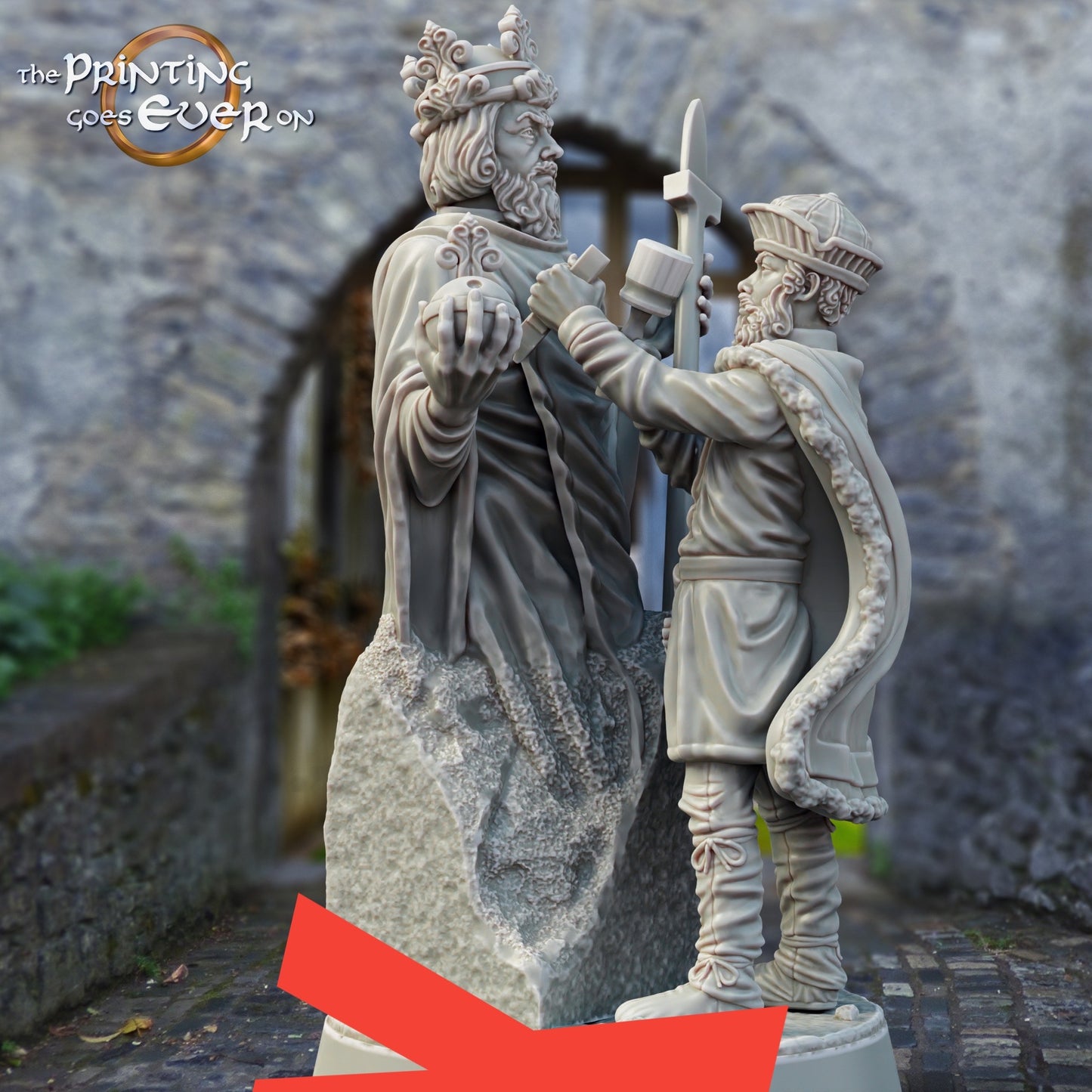 Produktfoto mittelalterliche historische Figur 75mm Scale The Printing Goes Ever On (TPGEO) 0: Mittelalterliche Ritter Figuren Dorfbewohner SteinmetzMittelalterliche Stadt