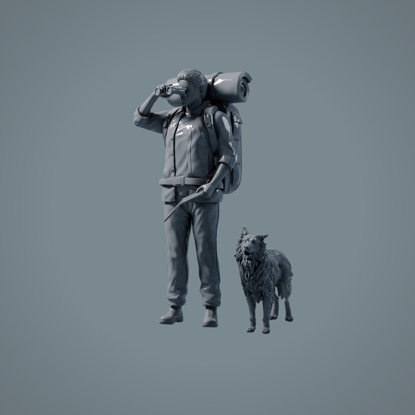 Huisdierfiguur: staande hond - Border Collie (a007)