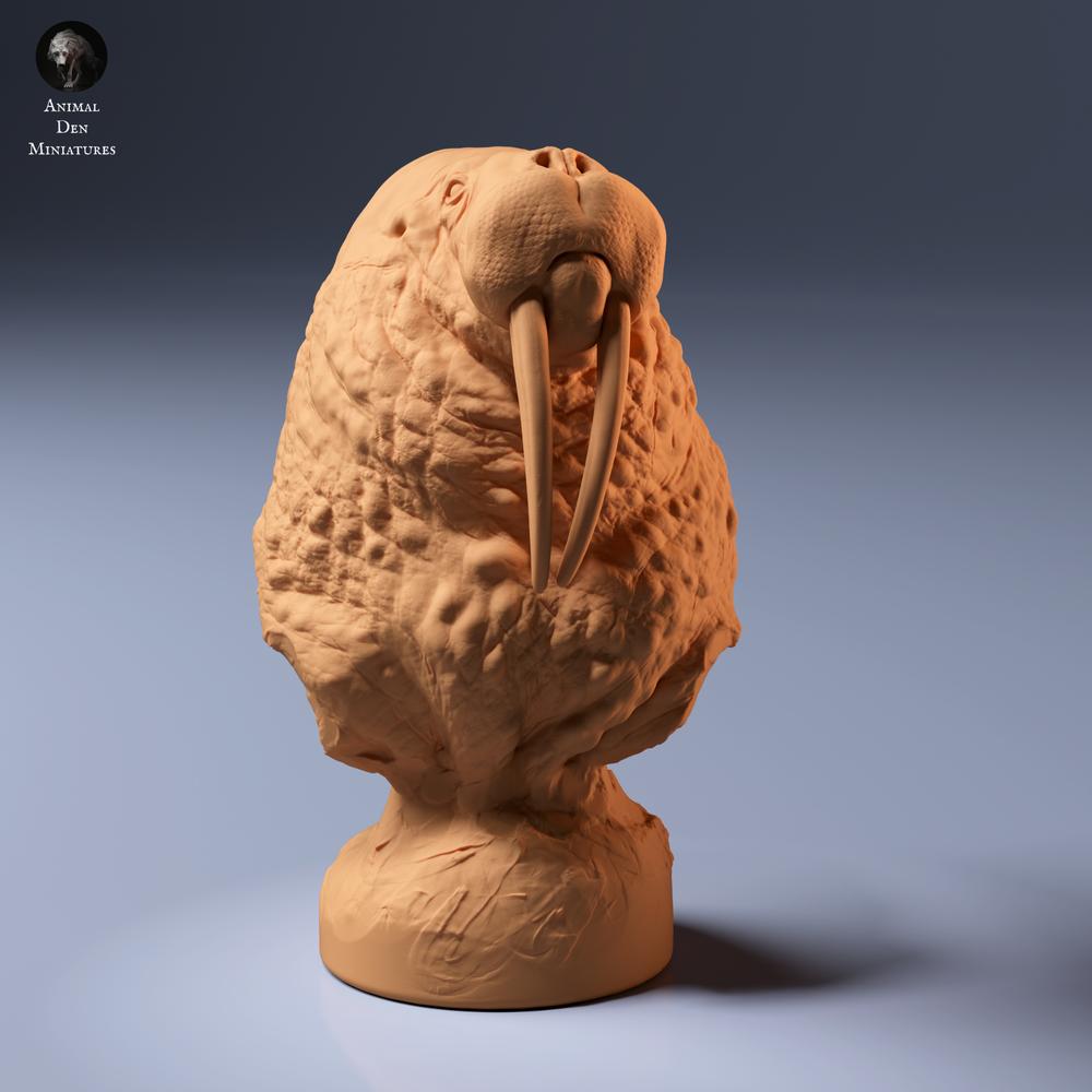 Productfoto dierenfiguur Animal Den Miniatures 6: zeedierfiguur: walrusbuste (26_09_02)