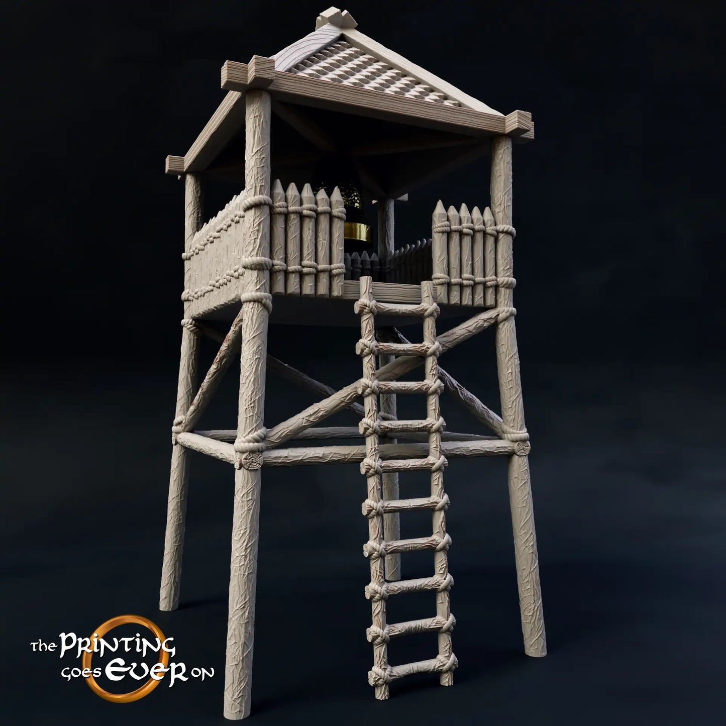 Produktfoto Tabletop 28mm The Printing Goes Ever On (TPGEO) 0: Wachturm aus Holz - Ausguck der Pferdeherren