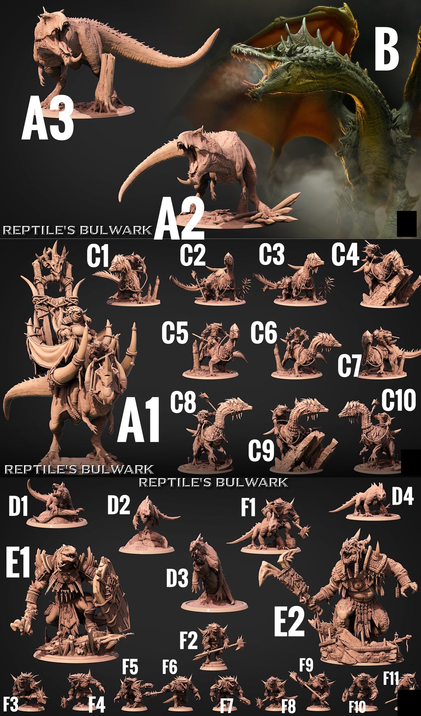 Hagedisvolk Ruiter - Hagedis Krijger op Dinosaurus Rijdier (C5)