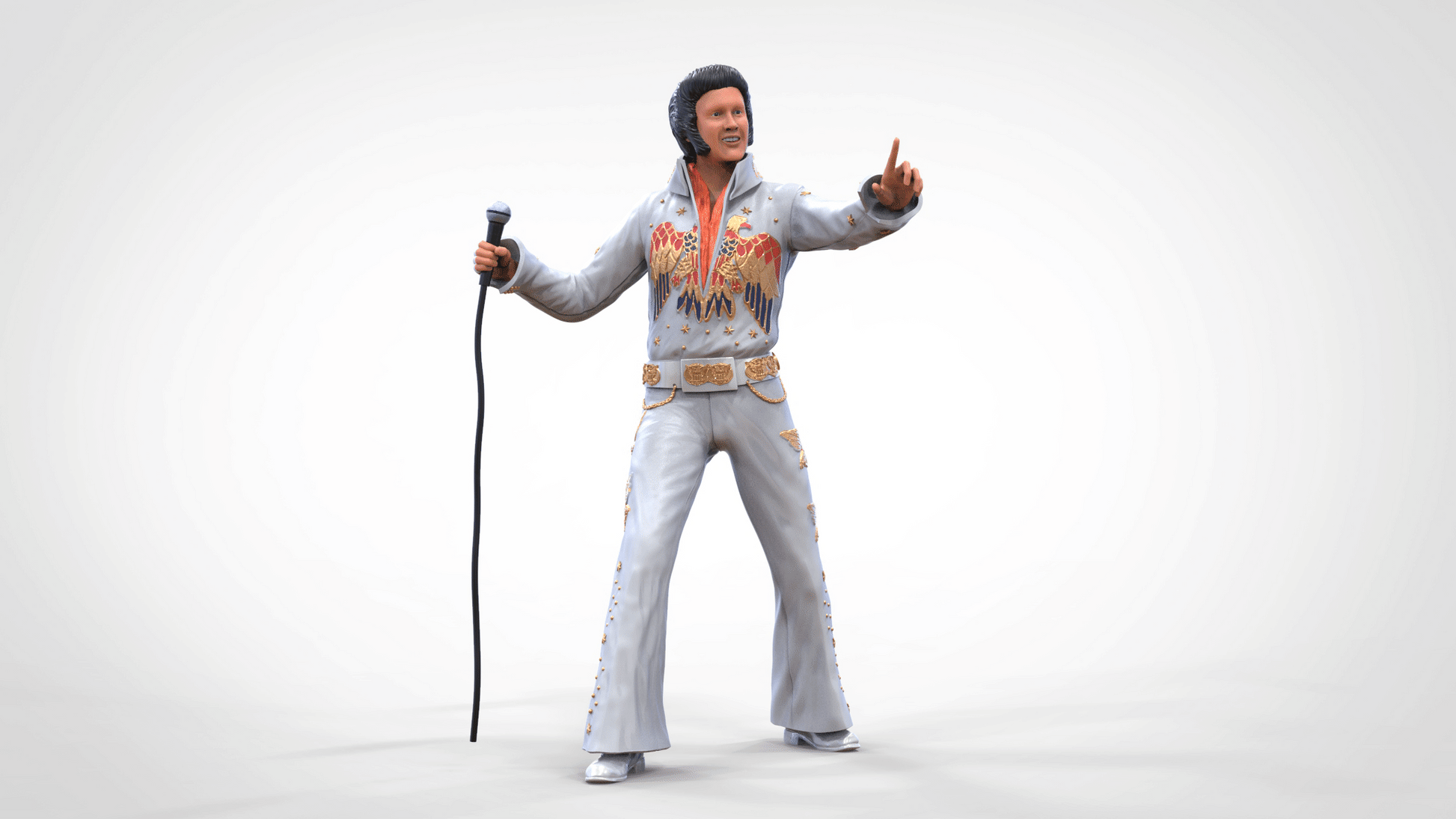 Productfoto diorama en modelbouw miniatuurfiguur: Beroemde zanger