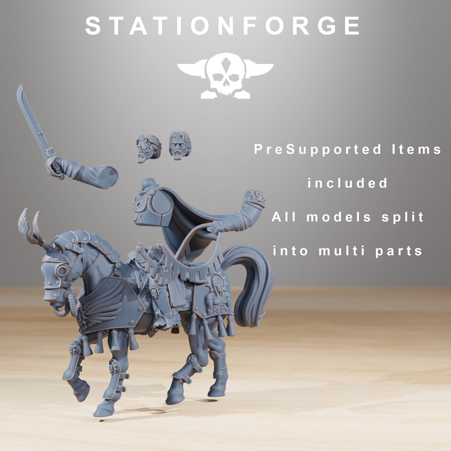 Productfoto 28mm Tabletop Minis Stationforge: Cavalerie Commandanten