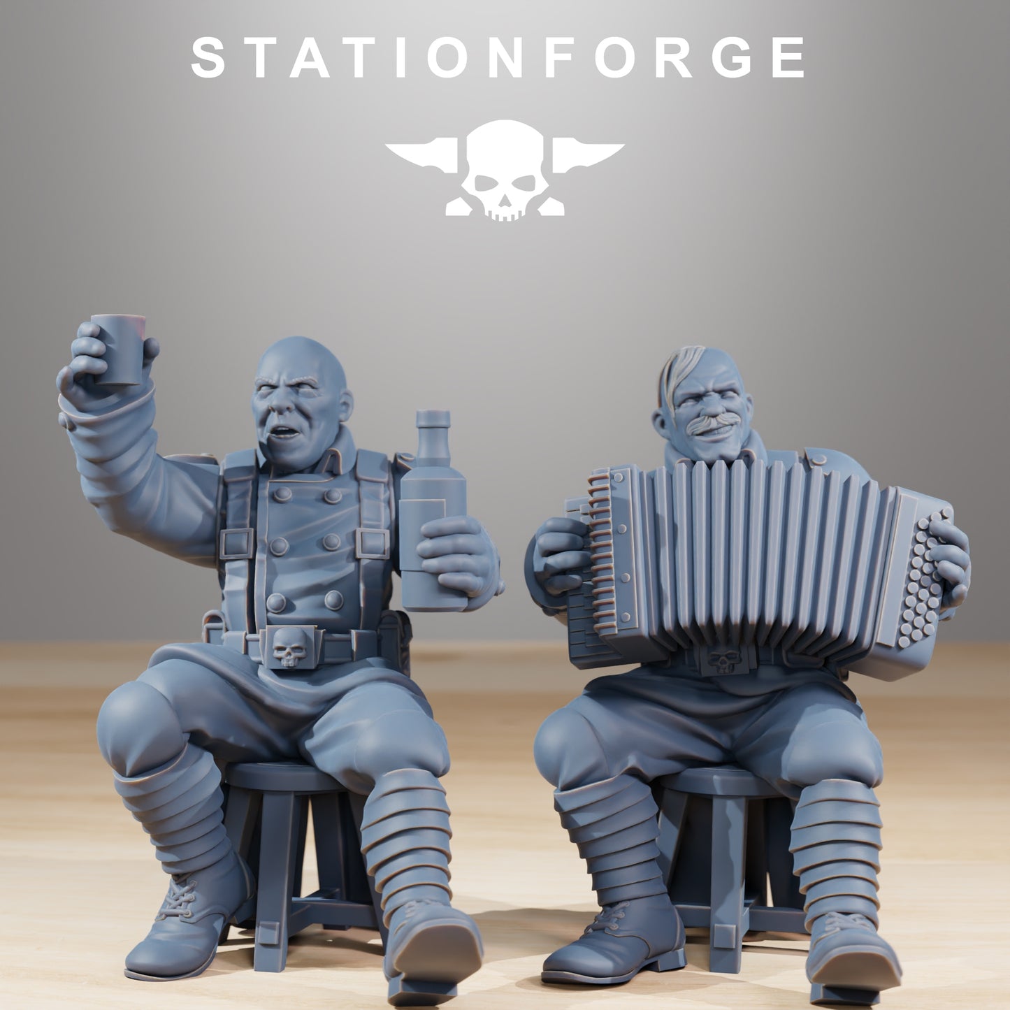 Productfoto 28mm Tabletop Minis Stationforge: Feestmaaltijd