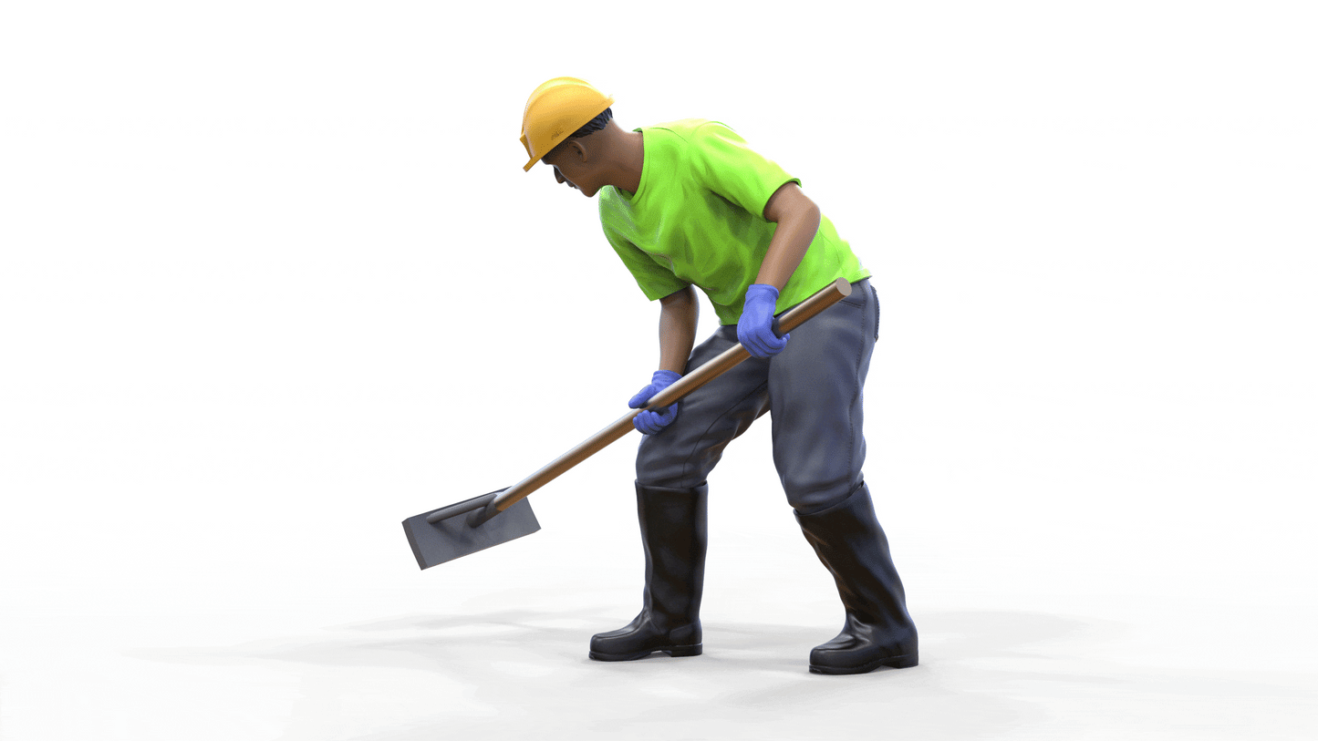 Produktfoto Diorama und Modellbau Miniatur Figur: Bauarbeiter 2