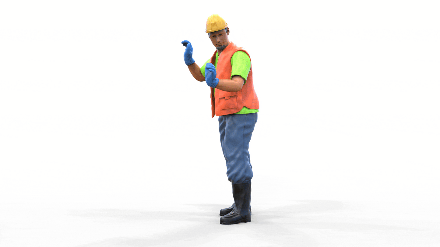Productfoto Diorama en modelbouw miniatuur figuur: Bouwvakker 3