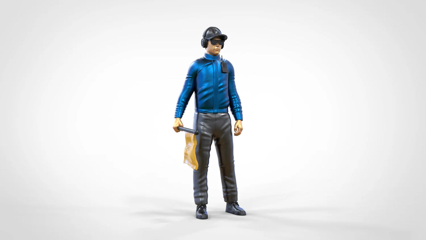 Productfoto diorama en modelbouw miniatuurfiguur: verkeerspostenset, 6 figuren