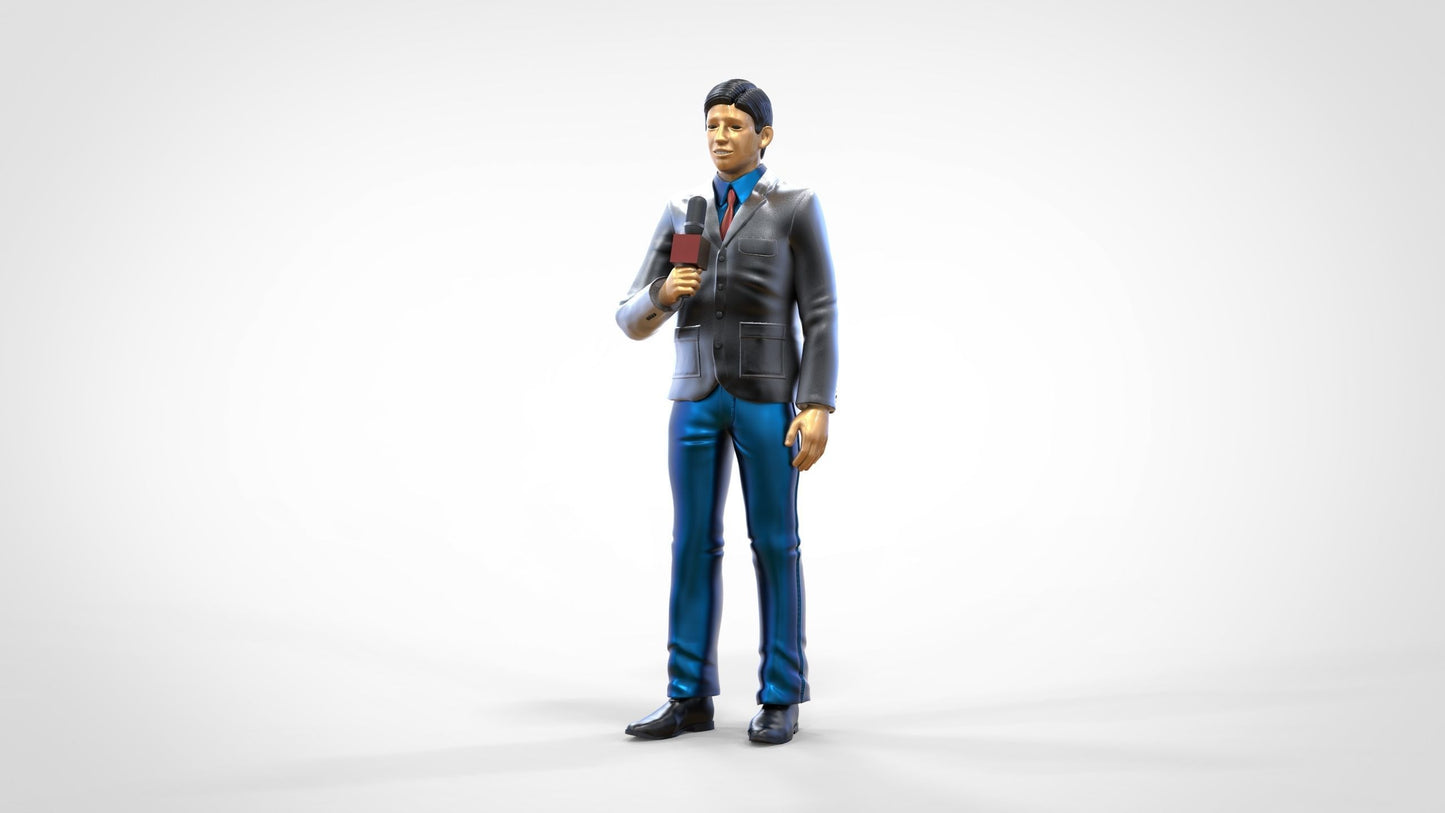 Productfoto diorama en modelbouw miniatuur figuur: Reporter set, 6 figuren