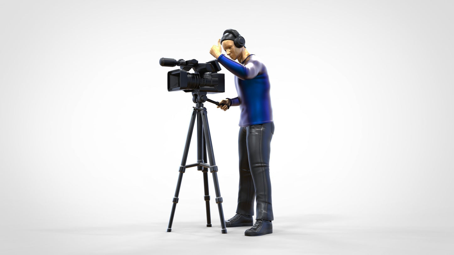 Productfoto diorama en modelbouw miniatuur figuur: Reporter set, 6 figuren