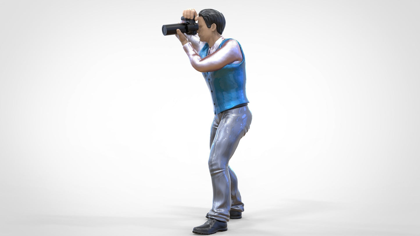 Productfoto diorama en modelbouw miniatuur figuur: Reporter set, 6 figuren