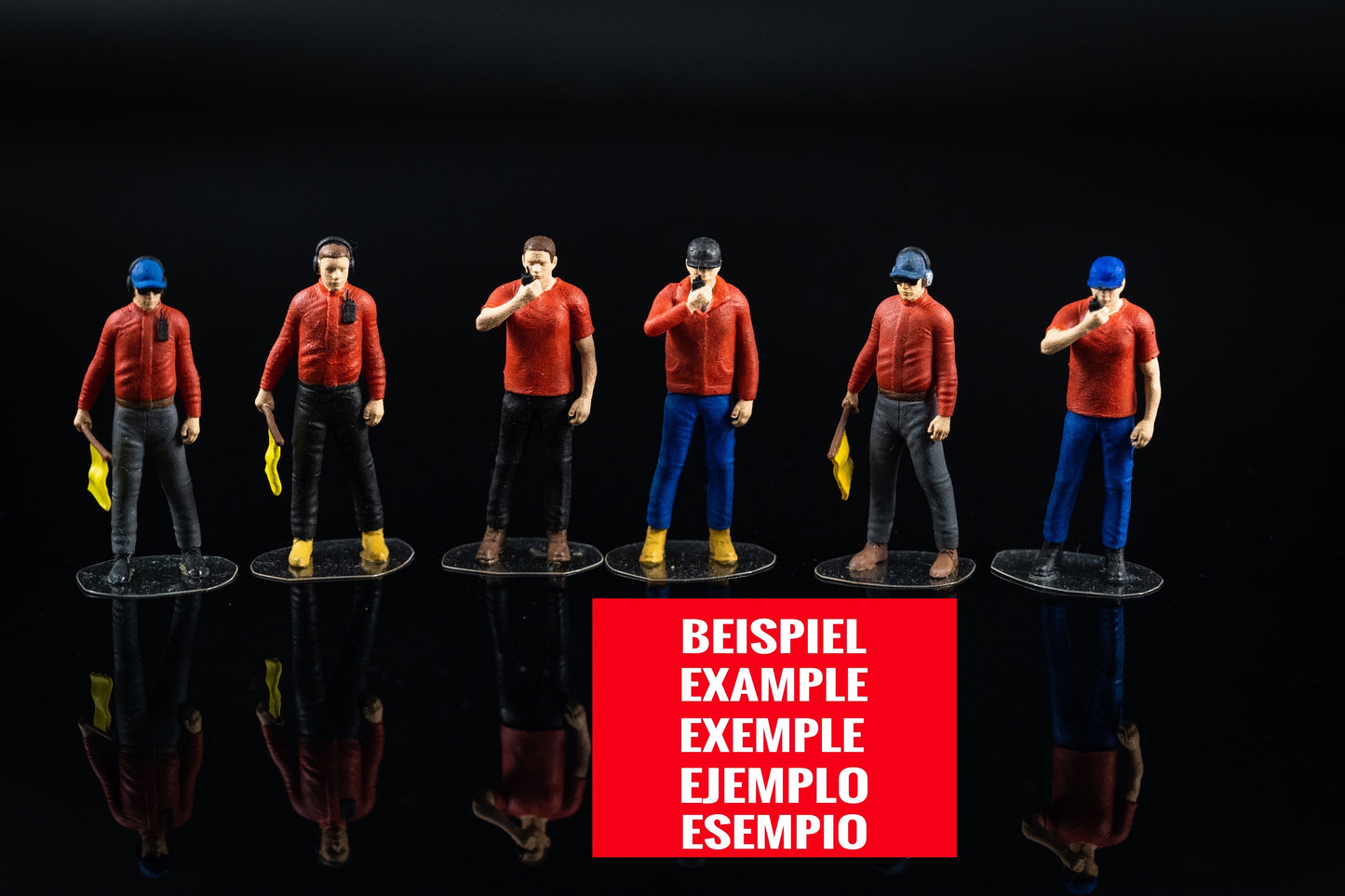 Productfoto diorama en modelbouw miniatuurfiguur: verkeerspostenset, 6 figuren