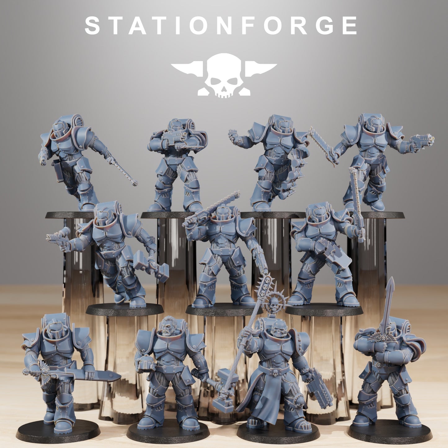 Productfoto 28mm Tabletop Minis Stationforge: Melee Infanterie