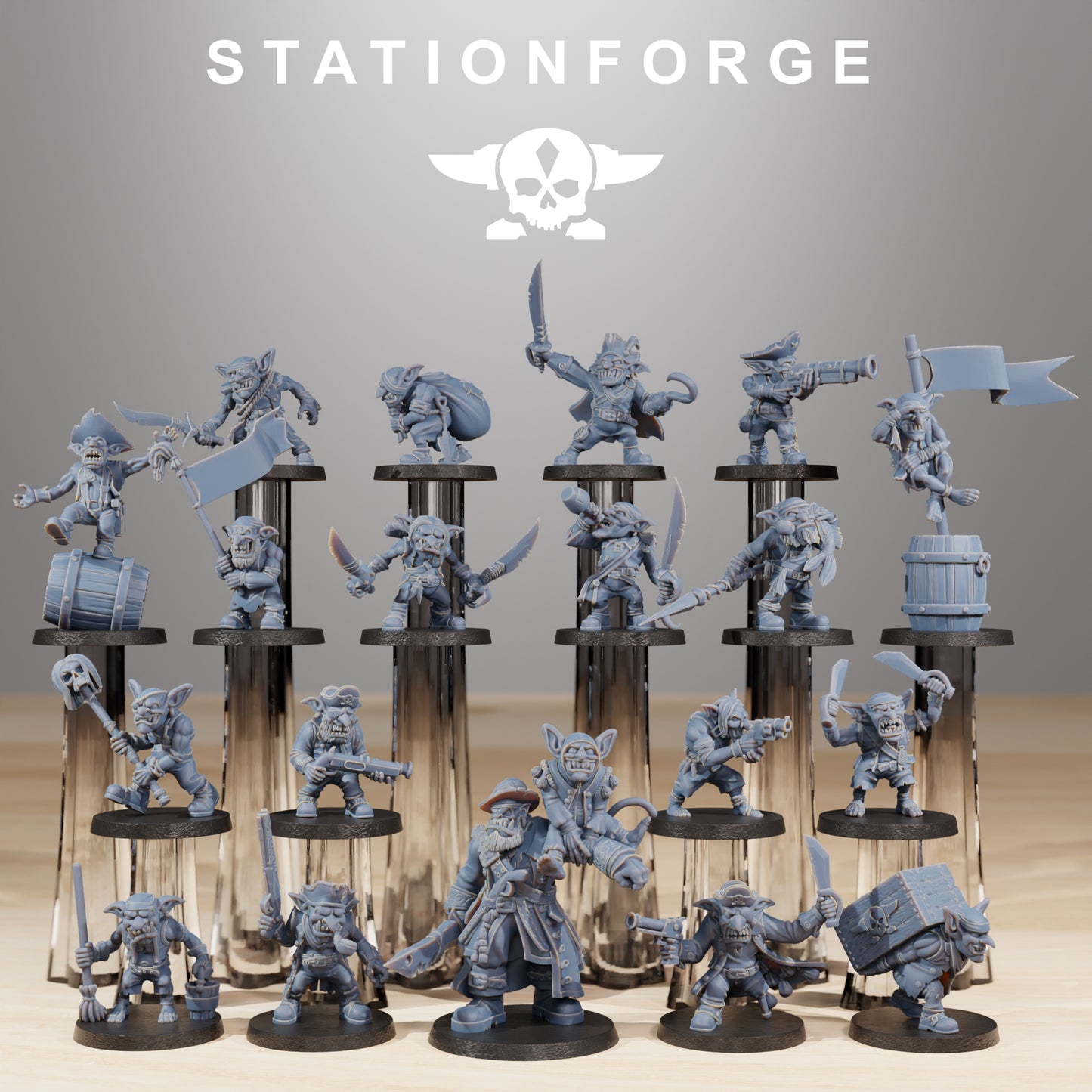 Productfoto 28mm Tabletop Minis Stationforge: Gobs Piraten