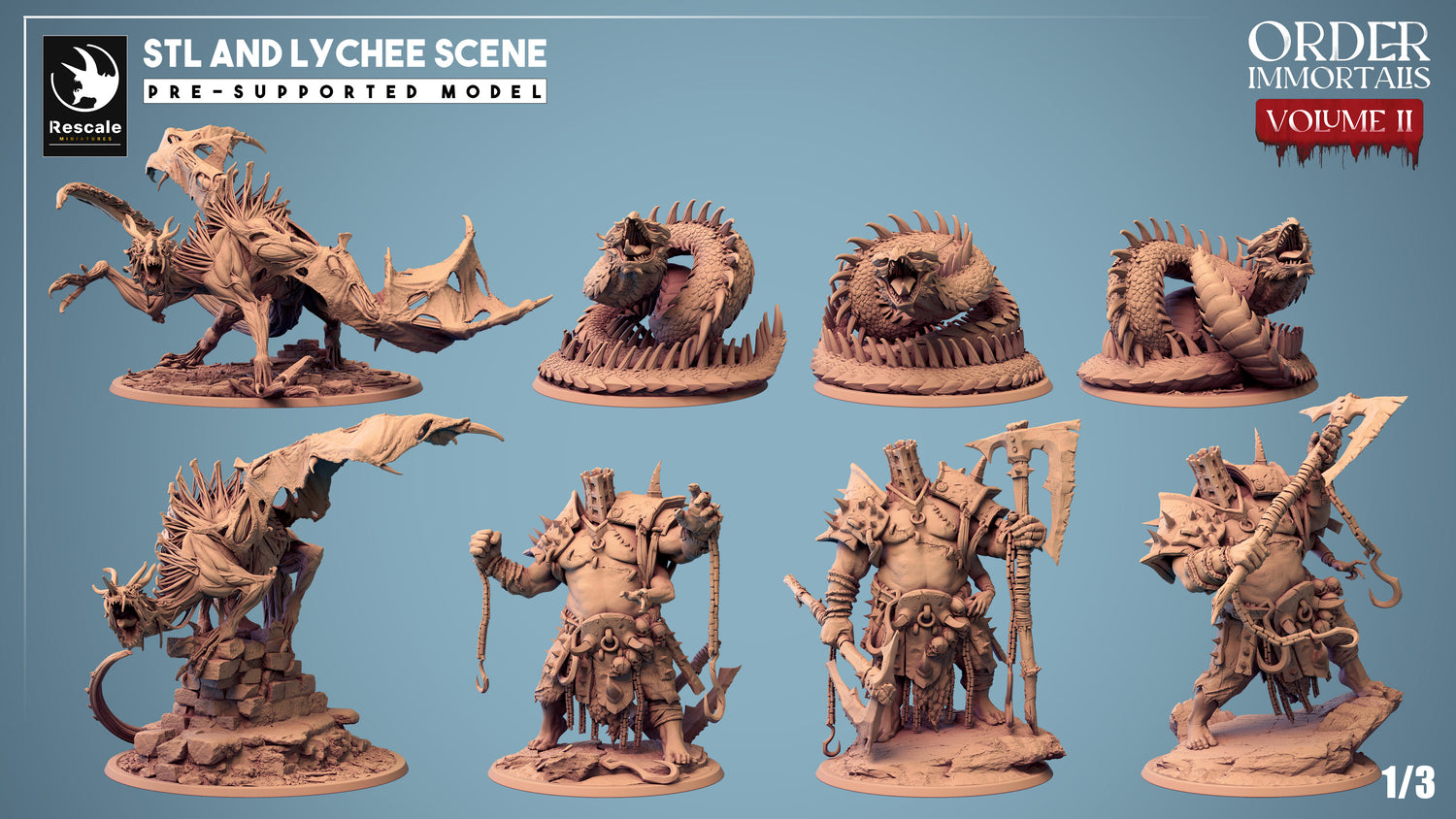 Dieses Bild ist das Kategoriebild für das Release 24_02: Order Immortalis – Volume 2 | Rescale Miniaturen