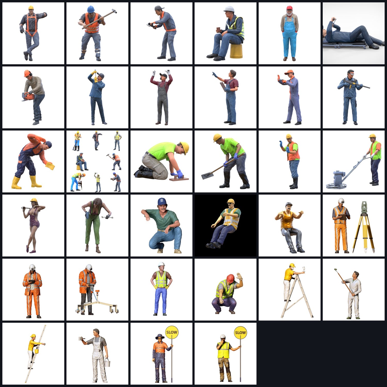 Dit beeld is de categorieafbeelding voor het thema Bouwplaats, Werkplaats & Ambacht