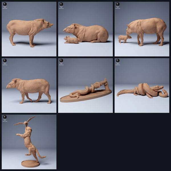 Dit beeld is de categoriefoto voor de release 24_04: Amazonas-dierminiaturen en dierfiguren voor diorama en modelbouw