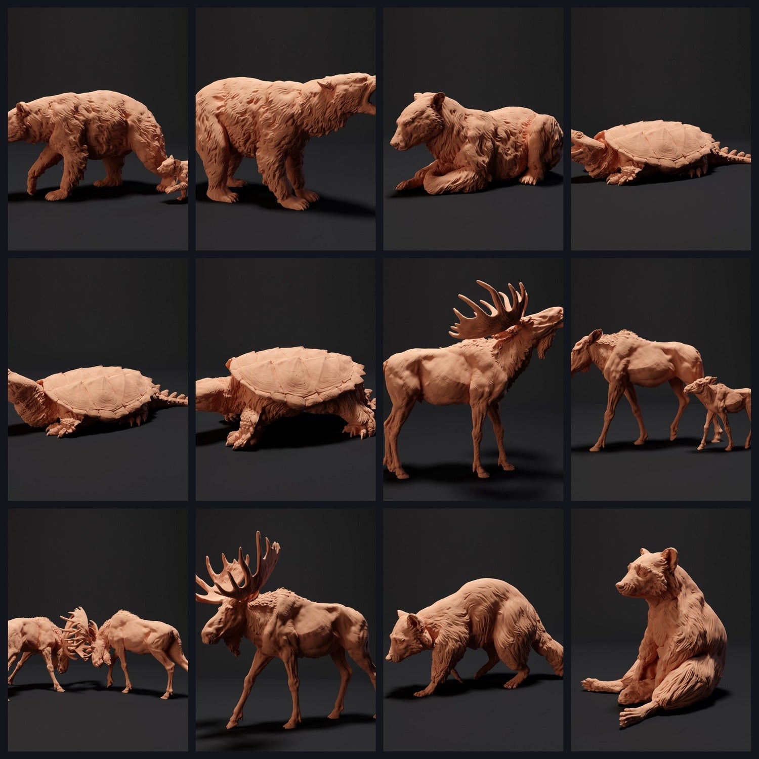 Dit beeld is de categorieafbeelding voor de release 23_09: Nordische Tierfiguren und Tierminiaturen für Diorama & Modellbau