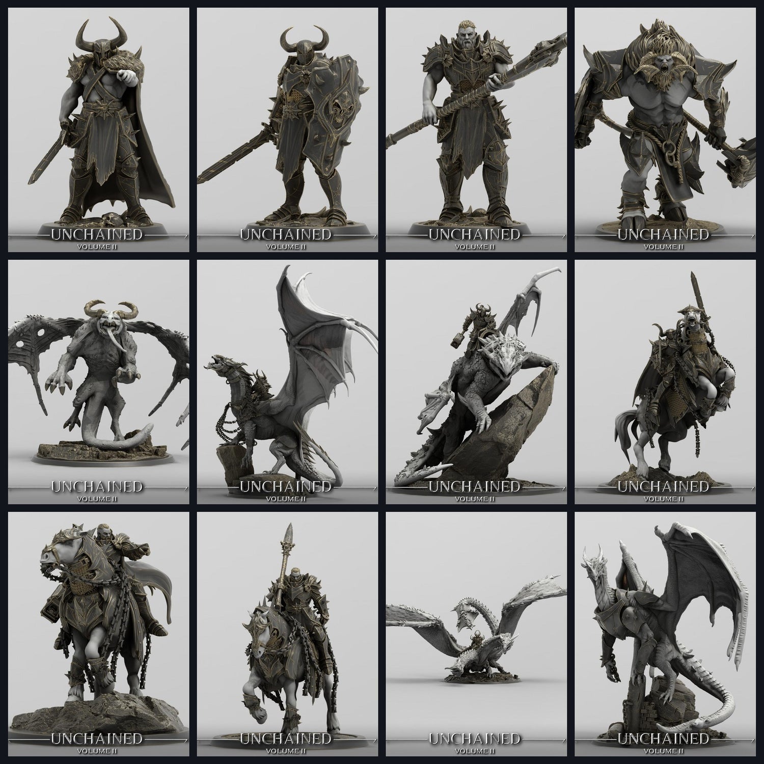 Dit beeld is de categoriefoto voor de release 24_05: Unchained Volume II — Dunkle Ritter & Bestien