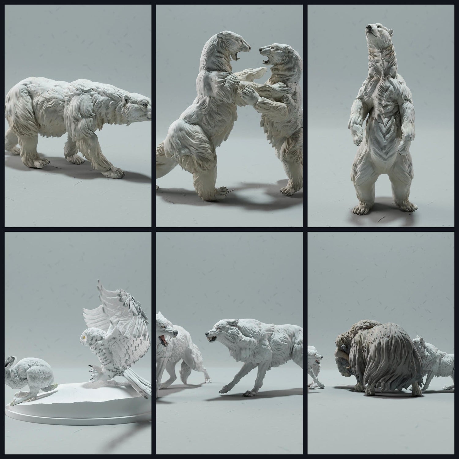 Dit beeld is de categoriefoto voor de release 23_01: Arktis-dierminiaturen voor diorama en modelbouw