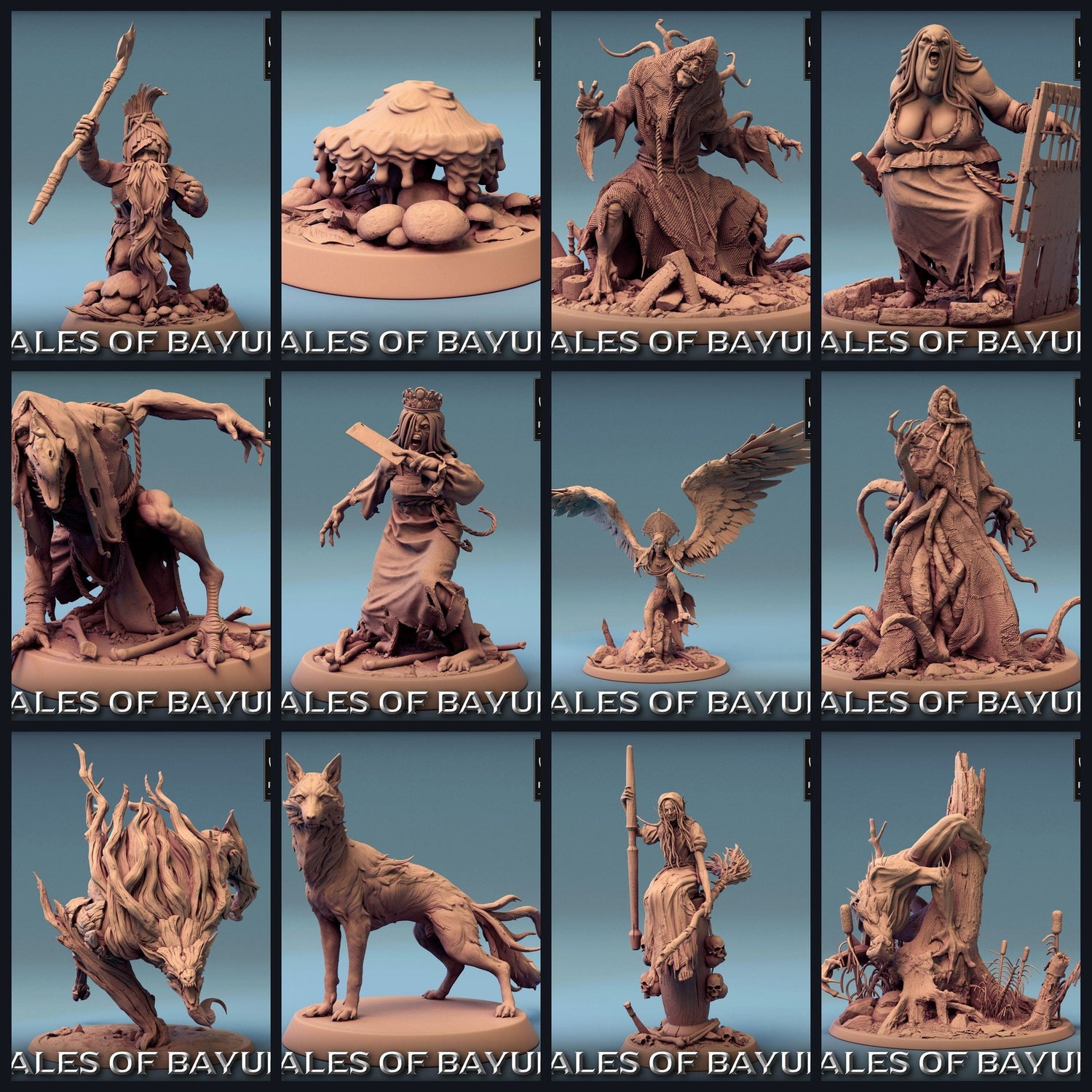 Dit beeld is de categoriefoto voor de release 24_01: Tales of Bayun - Woudsjamanen, Kikimora & Harpyien